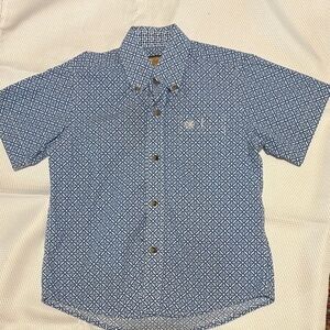 Wrangler Blue Patterned Casual Shirt